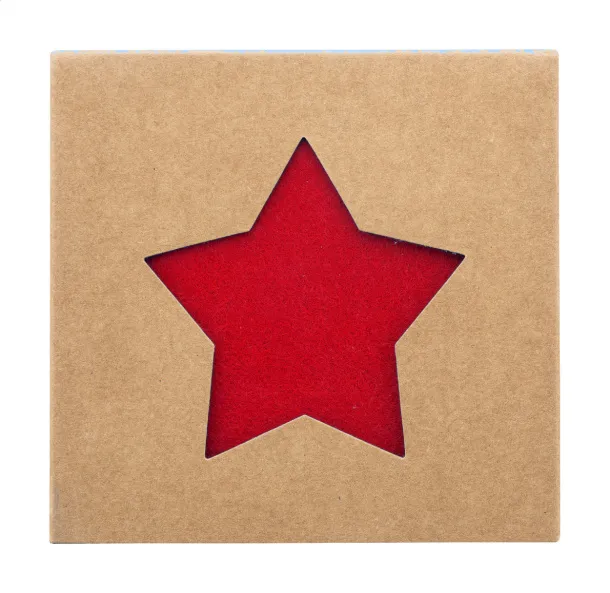 Vagnes RPET Christmas coaster set Red