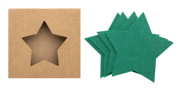 Vagnes RPET Christmas coaster set Green