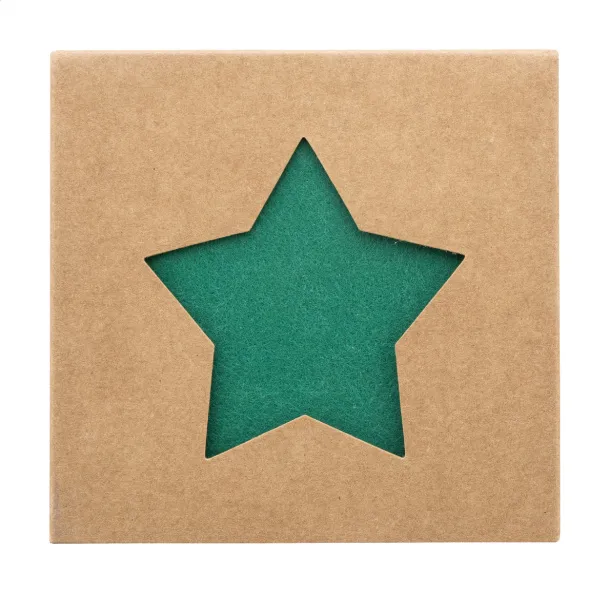 Vagnes RPET Christmas coaster set Green