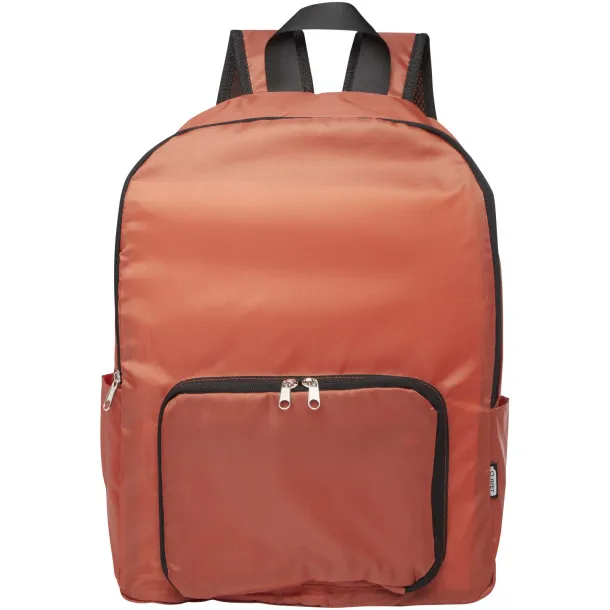 EcoFold RPET foldable backpack 15L Brick