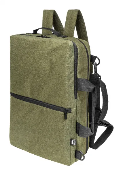 Walton RPET ruksak za dokumente, 15" Zelena