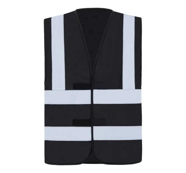 "HANNOVER" SAFETY / FUNCTIONAL VEST - FOUR REFLECTIVE STRIPES - Korntex Black