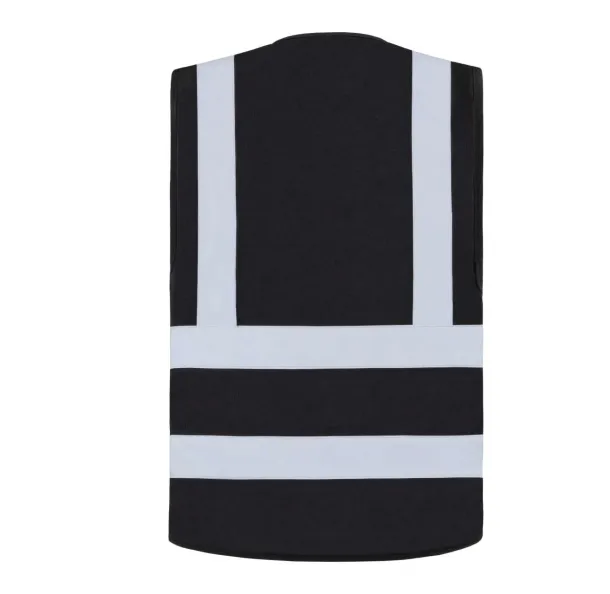"HANNOVER" SAFETY / FUNCTIONAL VEST - FOUR REFLECTIVE STRIPES - Korntex Black