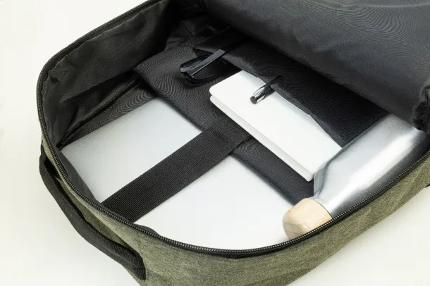 Lauder RPET ruksak, 15" Zelena