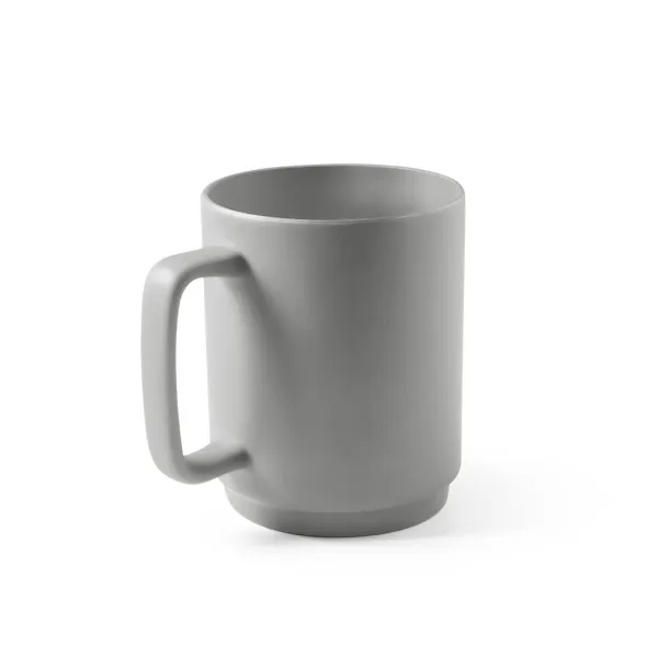 MIGHTY Ceramic mug with cylindrical body 330 mL Grey