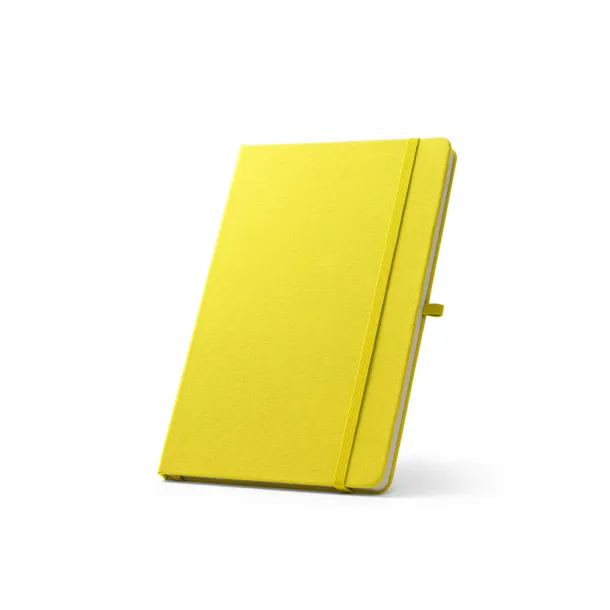 ANNE A5 notebook in 100% rPET with lined pages Yellow