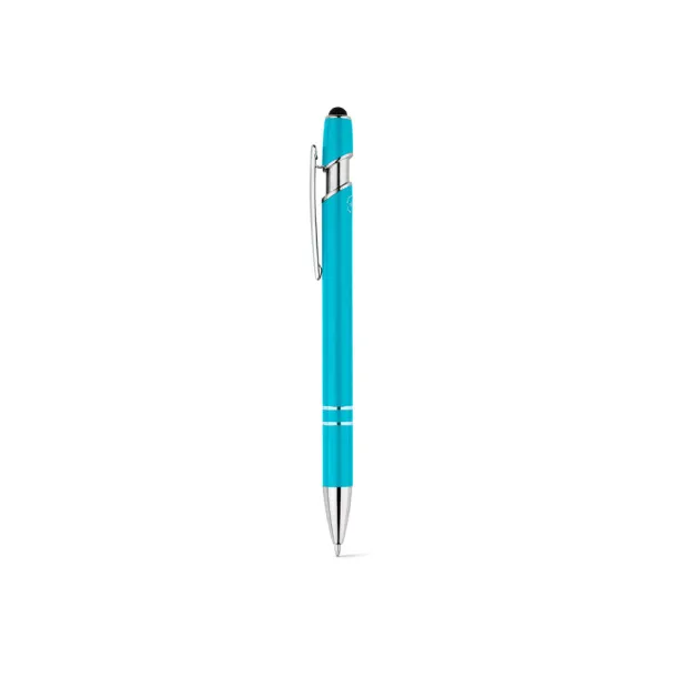 NEIL Ballpoint pen with recycled aluminium (100% rAL) body and touch tip Light blue