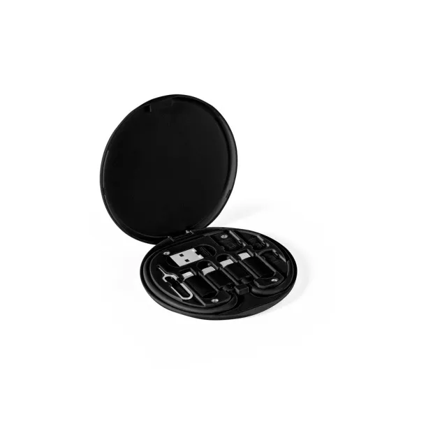 SYSTROM Recycled ABS (100% rABS) superfast charging cable and adapter set Black