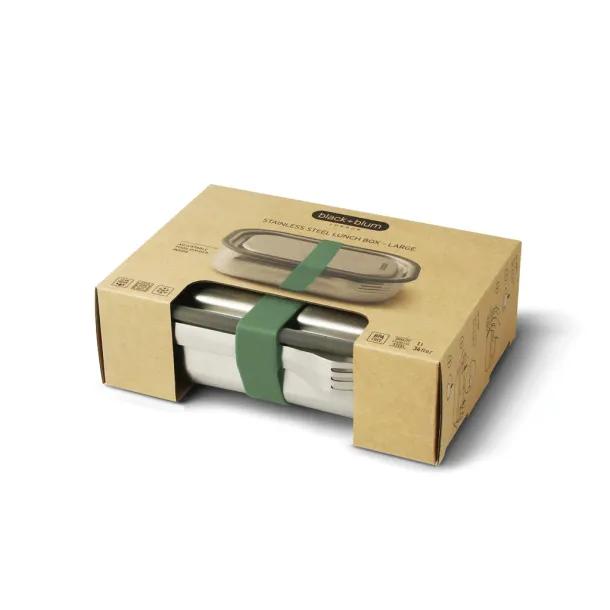 Black+Blum velika kutija za hranu od nehrđajućeg čelika, 1 L - Black + Blum olive green