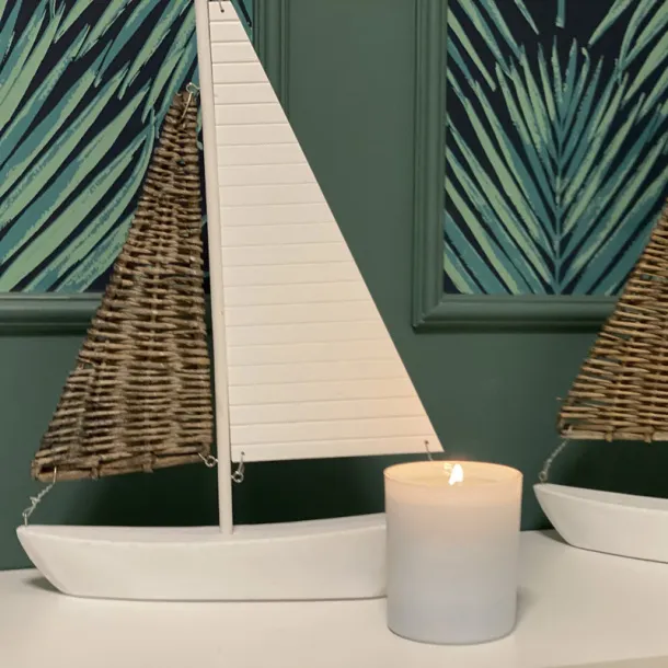  Soybean wax candle 220g - Library - biały