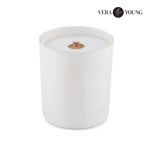  Soybean wax candle 220g - Library - Bijela