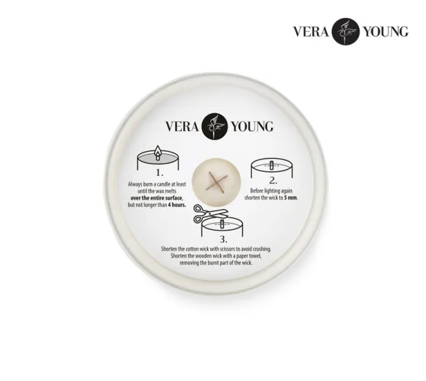  svijeća od sojinog voska 220g - Knjižnica - White