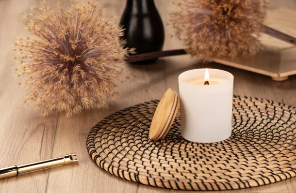  Soybean wax candle 220g - Library - biały