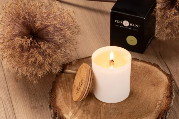  Soybean wax candle 220g - Library - Bijela