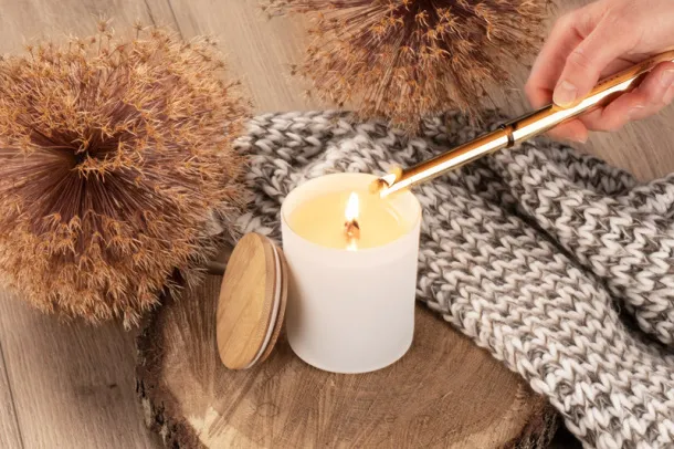  Soybean wax candle 220g - Library - Bijela