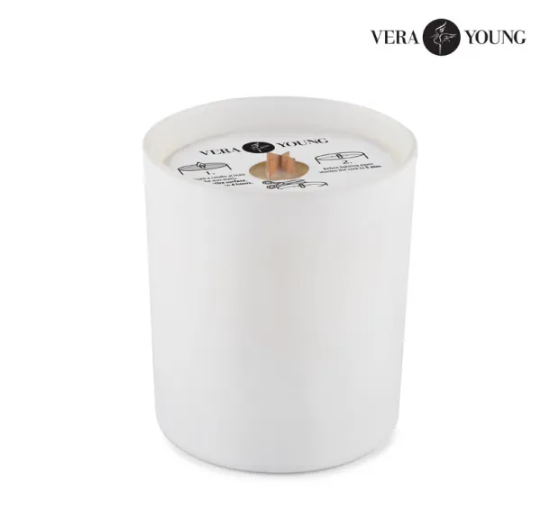  Soybean wax candle 220g - Library - White