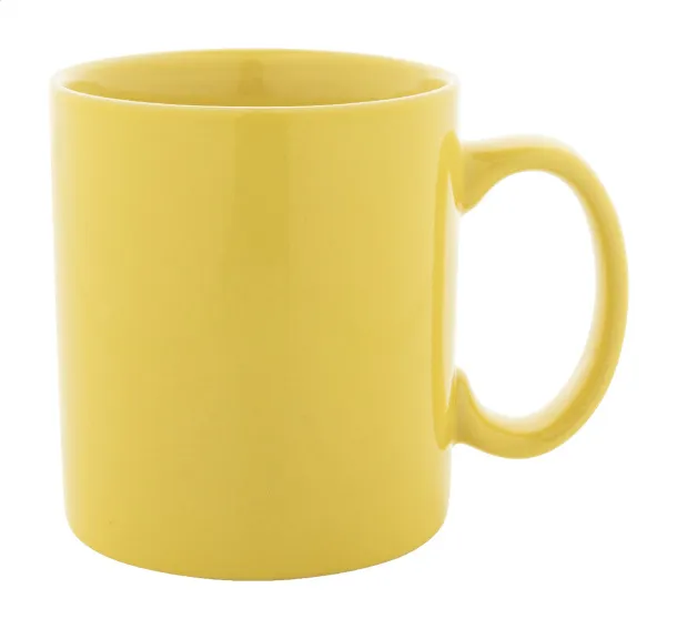 Kolomu coloured ceramic mug Yellow