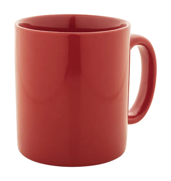Kolomu coloured ceramic mug Red