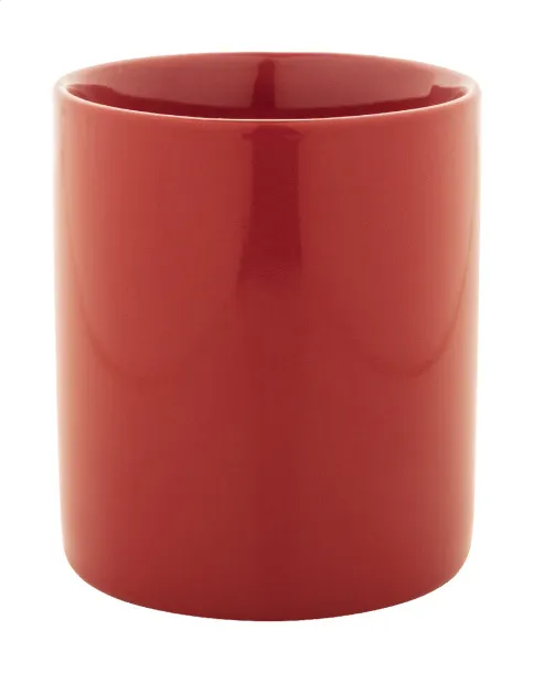 Kolomu coloured ceramic mug Red