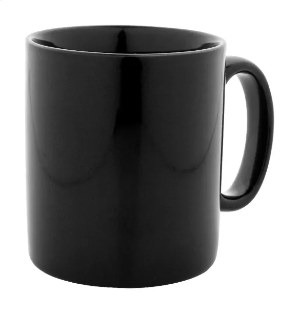 Kolomu coloured ceramic mug Black