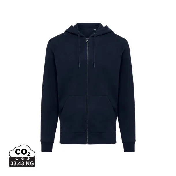  Iqoniq Abisko hoodie sa zatvaračem od recikliranog pamuka - iqoniq navy