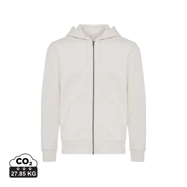  Iqoniq Abisko hoodie sa zatvaračem od recikliranog pamuka, 340 g/m² - iqoniq natural raw