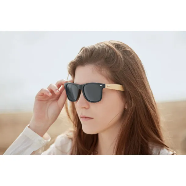 CALIFORNIA TOUCH Sunglasses with bamboo arms Black
