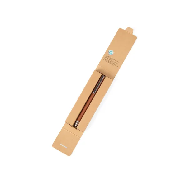 VINGA Timo RCS recycled aluminium pen - Vinga brown 