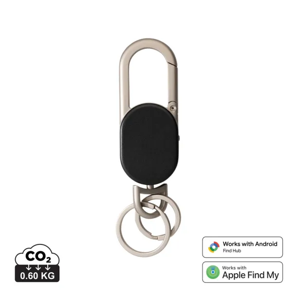 Keyfinder keychain with worldwide locating and USB C - XD Collection Black Grey