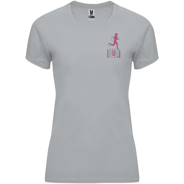 Bahrain short sleeve women's sports t-shirt - Roly Grey