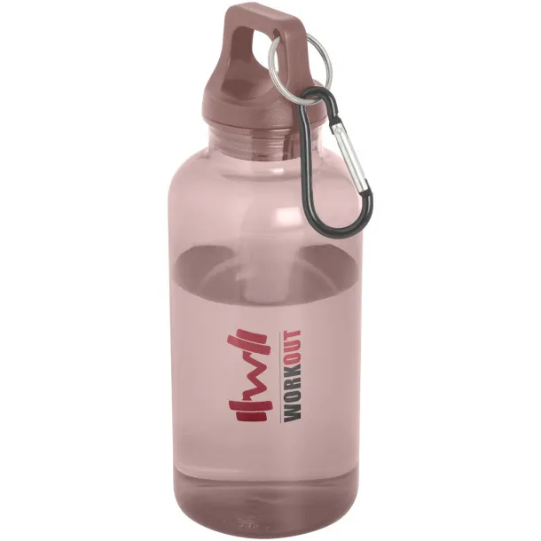Oregon 400 ml RCS certified recycled plastic water bottle with carabiner Mocha