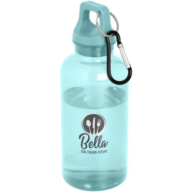 Oregon 400 ml RCS certified recycled plastic water bottle with carabiner Turquois