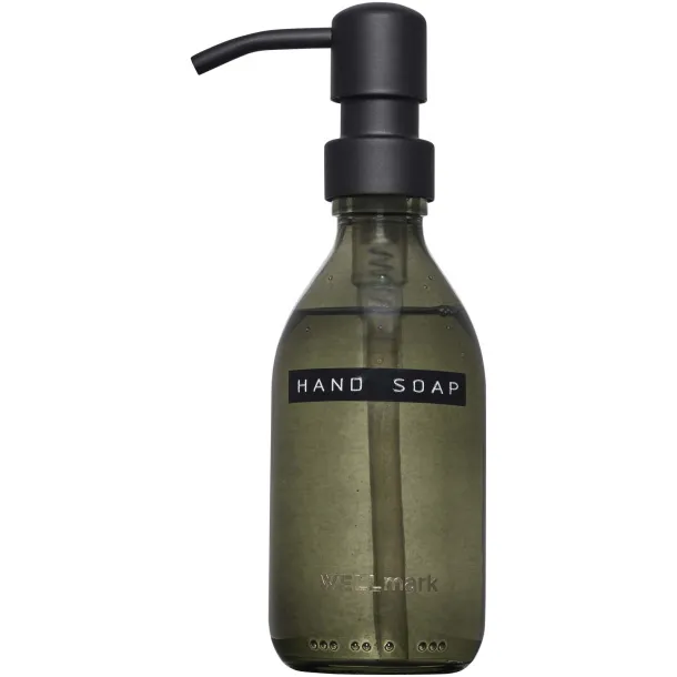 Wellmark Discovery 250 ml hand soap dispenser and 150 g scented candle set - WELLmark Solid black