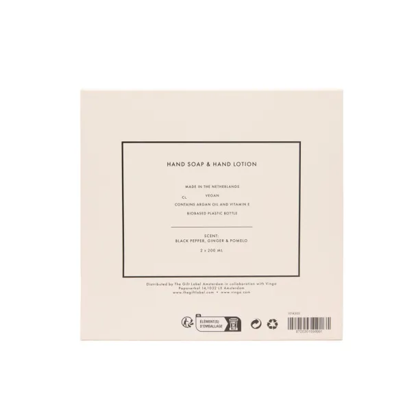 VINGA x TGL poklon set za njegu ruku white Crna