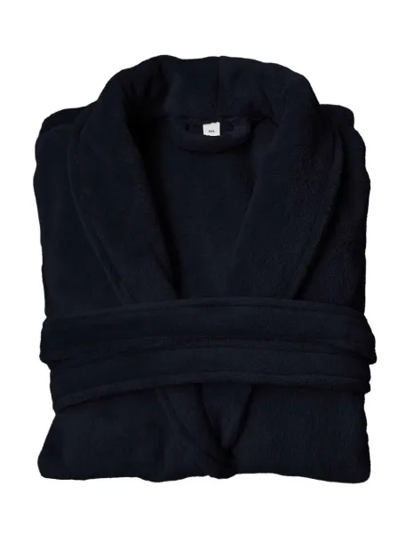 OLIMA CORAL FLEECE BATHROBE Midnight