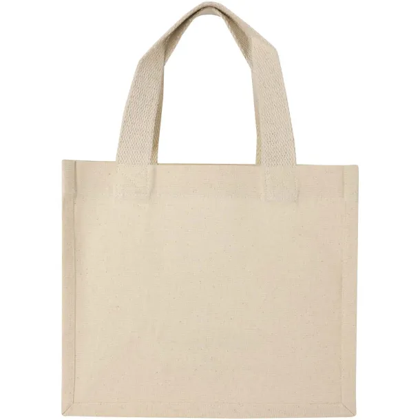 Odessa 220 g/m² GRS recycled cotton mini gusset tote bag 9L Natural