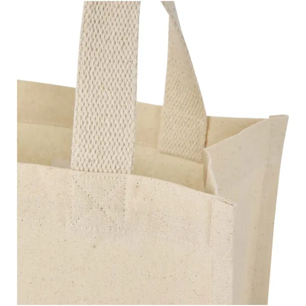 Odessa 220 g/m² GRS recycled cotton mini gusset tote bag 9L Natural