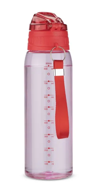 KOLTER Water bottle with measuring cup 900 ml Crvena