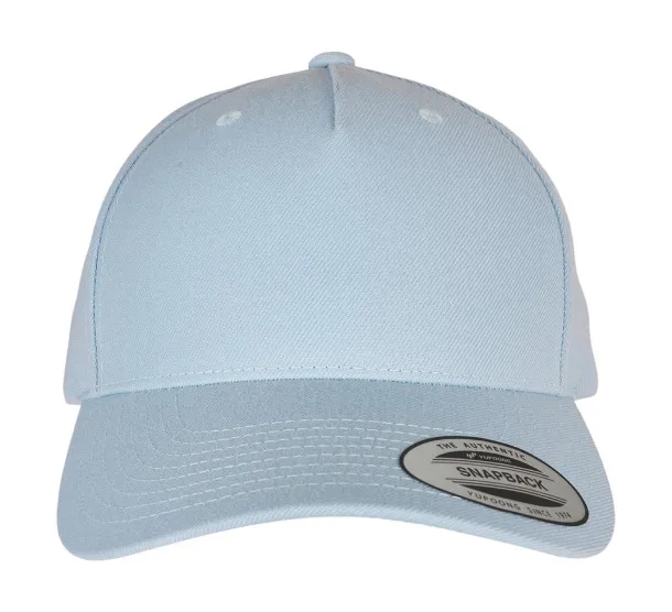 Premium 5-Panel Curved Visor Snapback Cap - Flexfit Ballad Blue