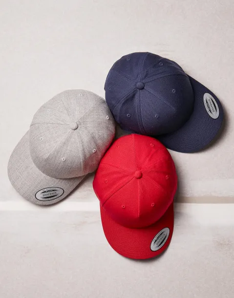 Premium 5-Panel Curved Visor Snapback Cap - Flexfit