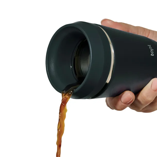  Topl termo šalica To Go s 360° poklopcem, 235 ml - Topl Siva