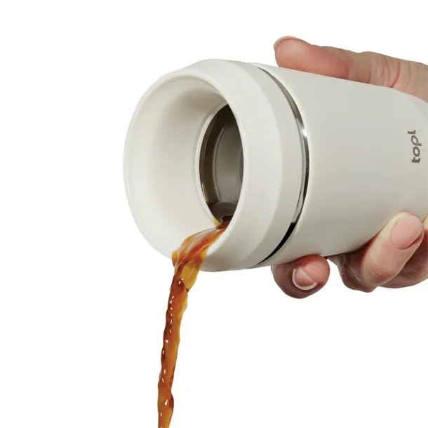  Topl termo šalica To Go s 360° poklopcem, 235 ml - Topl Bijela