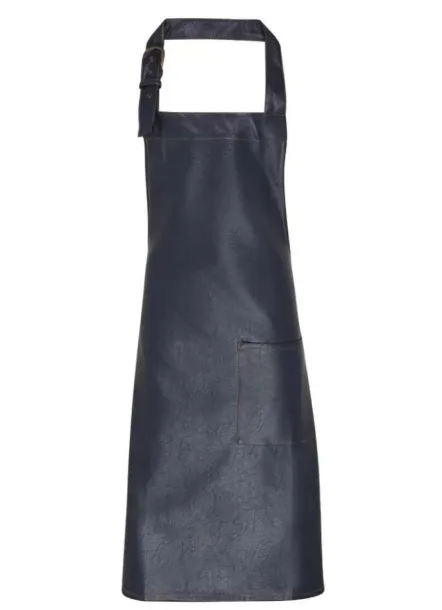  FAUX LEATHER BIB APRON - Premier Navy