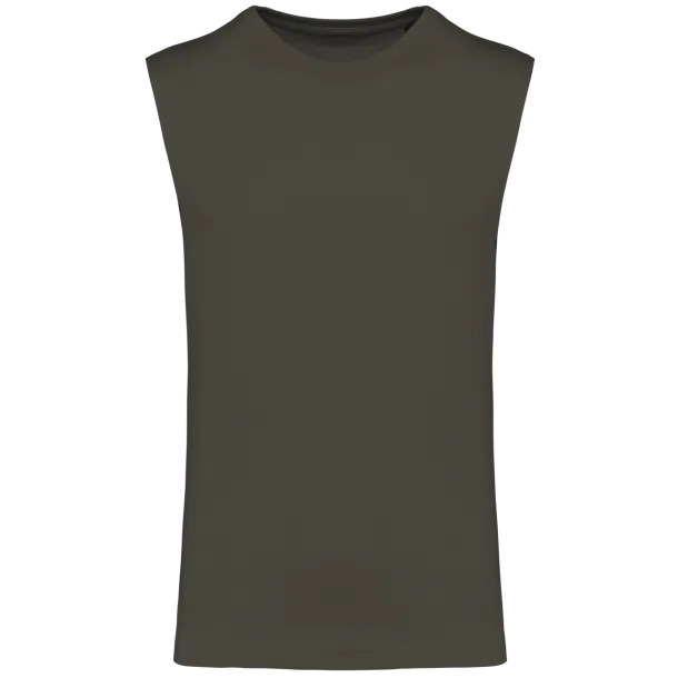  ECO-FRIENDLY MEN SLEEVELESS T-SHIRT - Kariban Tamno Kahki