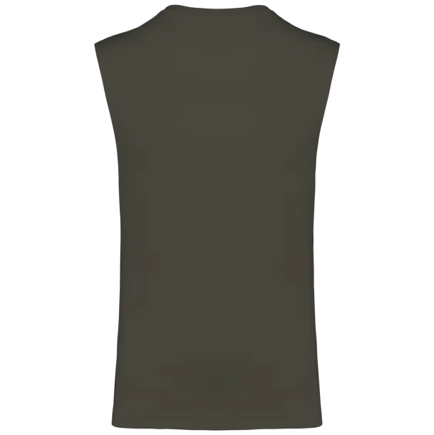  ECO-FRIENDLY MEN SLEEVELESS T-SHIRT - Kariban Tamno Kahki