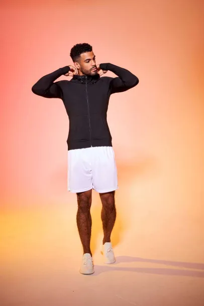 COOL muški kontrastni hoodie s patentom, 240 g/m2 - Just Cool Crna