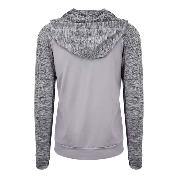 COOL muški kontrastni hoodie s patentom, 240 g/m2 - Just Cool Heather Grey Grey Melange