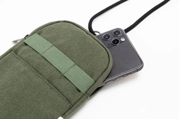 CanvaFon Torba preko ramena za mobitel od recikliranog platna Zelena