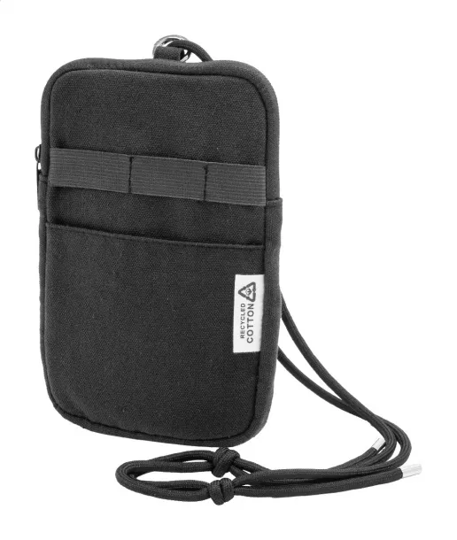 CanvaFon recycled canvas crossbody mobile bag Black