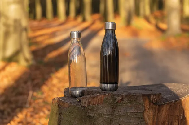  Leakproof water bottle with stainless steel lid - XD Collection Black 